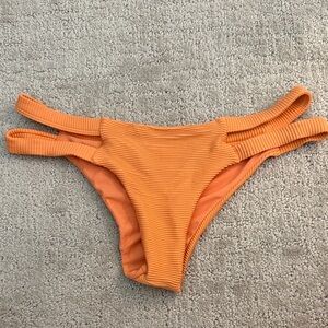 Billabong Orange Ribbed Double-Strap Bikini Bottom